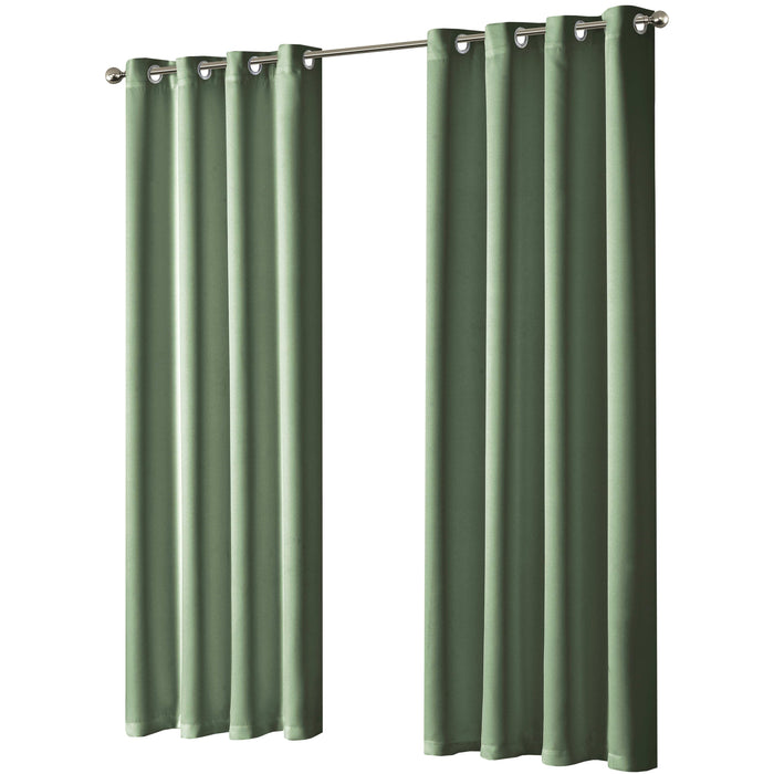Blackout Sage Green Eyelet Curtains Thermal Ring Top Window Treatment for Living Room & Bedroom by OLIVIA ROCCO 46" (WIDTH) x 54" (DROP) / SAGE GREEN Curtain