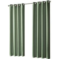 Blackout Sage Green Eyelet Curtains Thermal Ring Top Window Treatment for Living Room & Bedroom by OLIVIA ROCCO 46" (WIDTH) x 54" (DROP) / SAGE GREEN Curtain