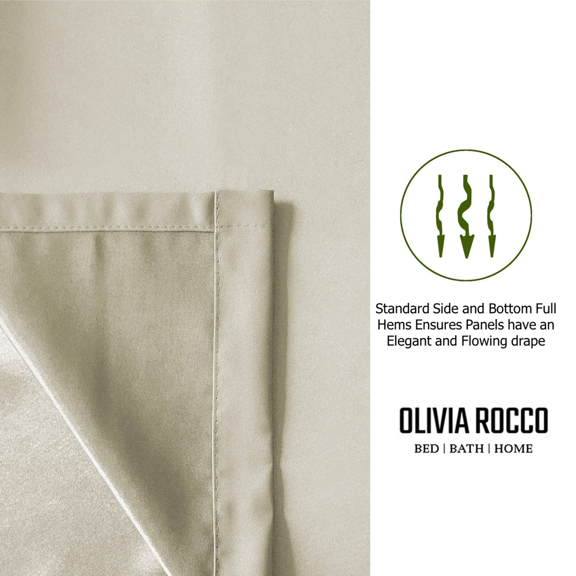 Diamante Natural Blackout Eyelet Curtains with Tie Backs Thermal Ring Top Window Dressings by OLIVIA ROCCO Curtain