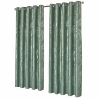 Leaf Sage Green Sparkle Blackout Curtains Super Soft Thermal Insulated Eyelet Drapes for Living Room & Bedroom 2 Panels by OLIVIA ROCCO 66" (WIDTH) x 54" (DROP) / SAGE GREEN Curtain