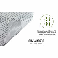 Geometric White Sparkle Blackout Curtains Soft Thermal Insulated Eyelet Ring Top Living Room & Bedroom Drapes by OLIVIA ROCCO Curtain