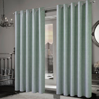 Paris Eyelet Jacquard Curtains Sage Green Geometric Pattern Thermal Insulated Light Blocking for Bedroom Lounge by OLIVIA ROCCO Curtain