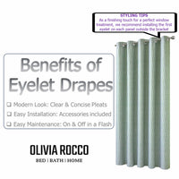 Paris Eyelet Jacquard Curtains Sage Green Geometric Pattern Thermal Insulated Light Blocking for Bedroom Lounge by OLIVIA ROCCO Curtain