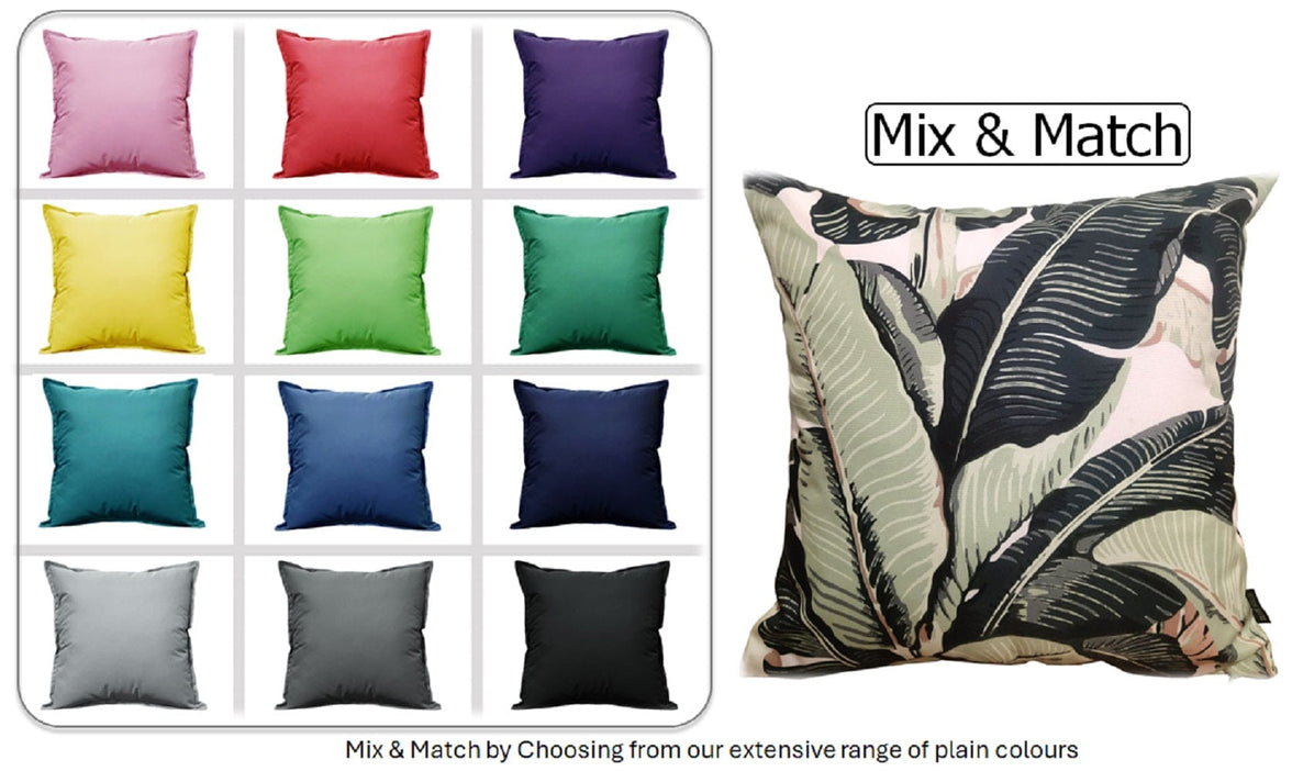 Banza Waterproof Durable Indoor Outdoor Cushions with High-Quality Hollow-Fibre Filling Ideal for Patios Benches Sofas and Chairs 43 x 43 cm by OLIVIA ROCCO 43 x 43 cm / BANZA Cushions