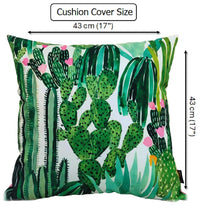 Cactus Waterproof Outdoor Cushions 43 x 43 cm Weather-Resistant Polyester for Patio Garden Bench Sofa Indoor Living Room Durable Stylish by OLIVIA ROCCO 43 x 43 cm / CACTUS Cushions