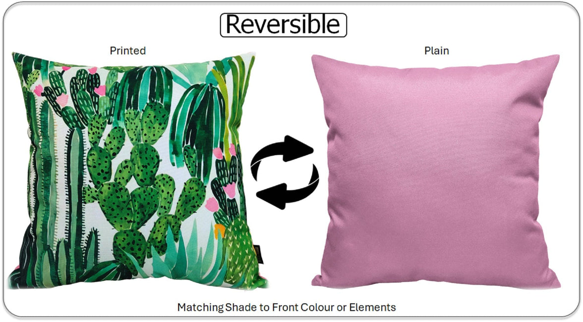 Cactus Waterproof Outdoor Cushions 43 x 43 cm Weather-Resistant Polyester for Patio Garden Bench Sofa Indoor Living Room Durable Stylish by OLIVIA ROCCO 43 x 43 cm / CACTUS Cushions