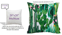 Cactus Waterproof Outdoor Cushions 43 x 43 cm Weather-Resistant Polyester for Patio Garden Bench Sofa Indoor Living Room Durable Stylish by OLIVIA ROCCO 43 x 43 cm / CACTUS Cushions