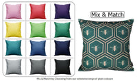 Emerald Bees Weather-Resistant Waterproof Outdoor Cushions for Patio Garden Sofa or Indoor Seating by OLIVIA ROCCO 43 x 43 cm / EMERALD BEES Cushions