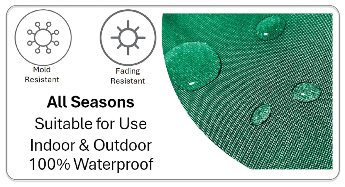Emerald Bees Weather-Resistant Waterproof Outdoor Cushions for Patio Garden Sofa or Indoor Seating by OLIVIA ROCCO 43 x 43 cm / EMERALD BEES Cushions