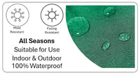 Emerald Bees Weather-Resistant Waterproof Outdoor Cushions for Patio Garden Sofa or Indoor Seating by OLIVIA ROCCO 43 x 43 cm / EMERALD BEES Cushions