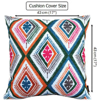 Vibrant Meze Outdoor Waterproof Garden Bench Patio and Indoor Cushions Durable Polyester Hollow-Fibre Filled 43x43 cm by OLIVIA ROCCO 43 x 43 cm / MEZE MULTI Cushions