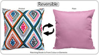 Vibrant Meze Outdoor Waterproof Garden Bench Patio and Indoor Cushions Durable Polyester Hollow-Fibre Filled 43x43 cm by OLIVIA ROCCO 43 x 43 cm / MEZE MULTI Cushions