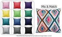 Vibrant Meze Outdoor Waterproof Garden Bench Patio and Indoor Cushions Durable Polyester Hollow-Fibre Filled 43x43 cm by OLIVIA ROCCO 43 x 43 cm / MEZE MULTI Cushions