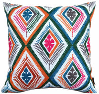 Vibrant Meze Outdoor Waterproof Garden Bench Patio and Indoor Cushions Durable Polyester Hollow-Fibre Filled 43x43 cm by OLIVIA ROCCO 43 x 43 cm / MEZE MULTI Cushions