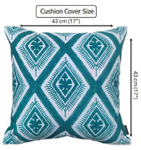 Meze Teal Waterproof Outdoor Cushions for Patio Garden Bench Sofa Living Room or Bedroom High-Quality Hollow-Fibre Filled Polyester by OLIVIA ROCCO 43 x 43 cm / MEZE TEAL Cushions