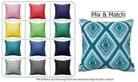 Meze Teal Waterproof Outdoor Cushions for Patio Garden Bench Sofa Living Room or Bedroom High-Quality Hollow-Fibre Filled Polyester by OLIVIA ROCCO 43 x 43 cm / MEZE TEAL Cushions
