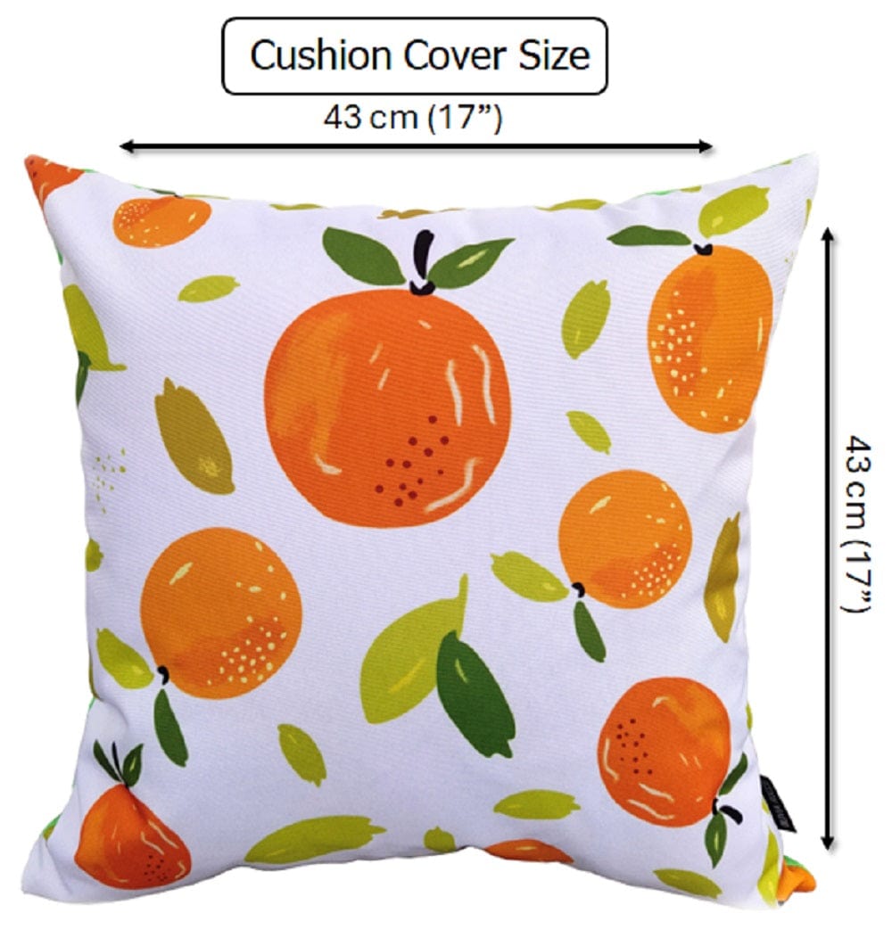 Summer Fruit Design Waterproof Outdoor Cushions for Patio Garden Bench Sofa Bed Durable Polyester Filled Comfort by OLIVIA ROCCO 43 x 43 cm / SUMMER FRUITS Cushions