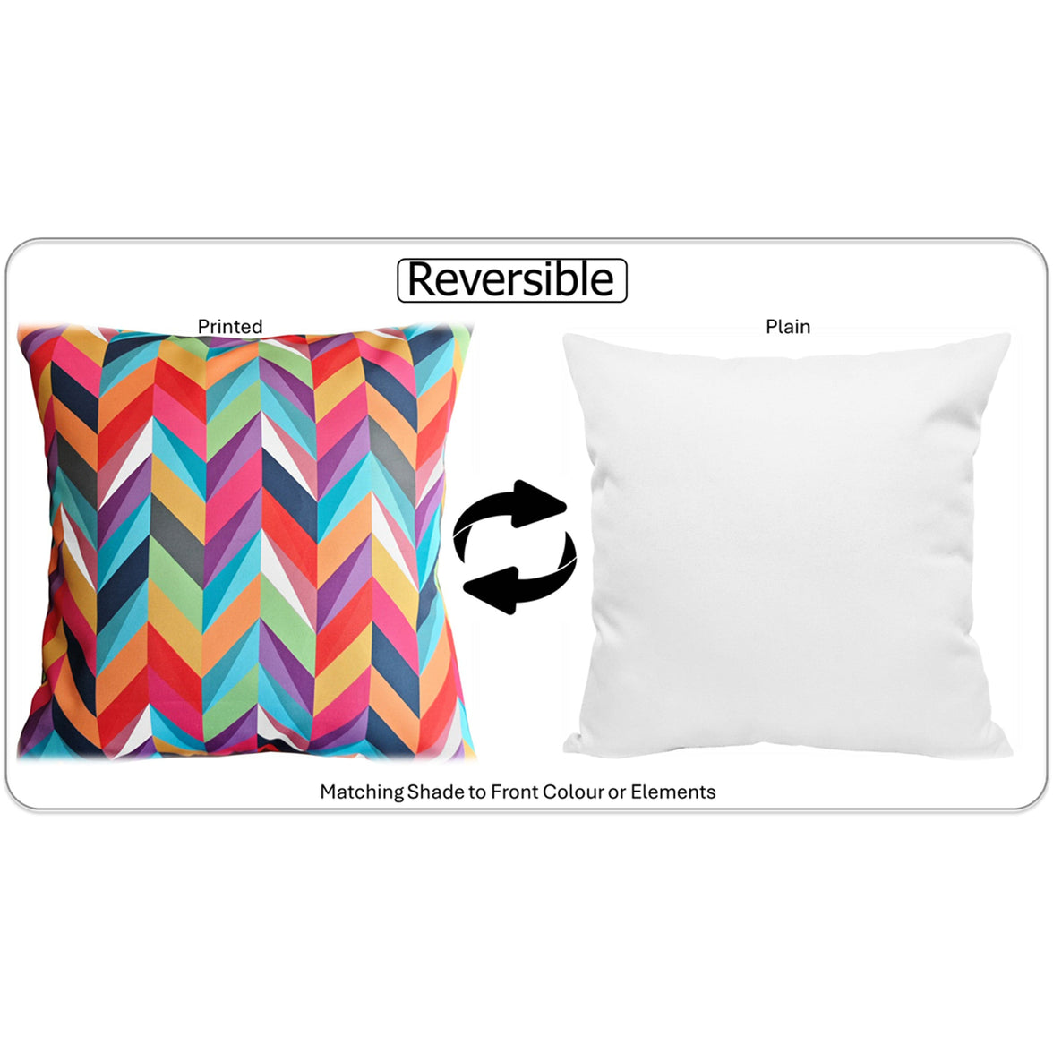 Waterproof Breathable California Multi Hollowfibre Filled Cushions 43x43cm for Outdoor Garden Bench Sofa or Indoor Use by OLIVIA ROCCO 43x43cm / CALIFORNIA MULTI Cushions
