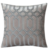 Luxe Geo Velvet Cushion Covers 2 Pack Champagne Geometric Decorative Cushions for Sofa Bed & Living Room by OLIVIA ROCCO 43x43cm / CHAMPAGNE Cushions