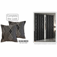 Geo Sparkle Cushion Covers 2 Pack Decorative Scatter Pillow Cases Geo Black for Sofa Bed Chair Lounge by OLIVIA ROCCO 43x43cm / GEO BLACK Cushions