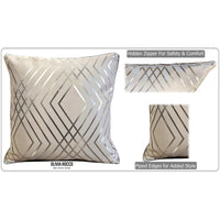 Geo Sparkle Cushion Covers 2 Pack Decorative Scatter Pillow Cases Geo Natural for Sofa Bed Chair Lounge by OLIVIA ROCCO 43x43cm / GEO NATURAL Cushions