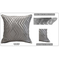 Geo Sparkle Cushion Covers 2 Pack Decorative Scatter Pillow Cases Geo Silver for Sofa Bed Chair Lounge by OLIVIA ROCCO 43x43cm / GEO SILVER Cushions