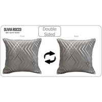 Geo Sparkle Cushion Covers 2 Pack Decorative Scatter Pillow Cases Geo Silver for Sofa Bed Chair Lounge by OLIVIA ROCCO 43x43cm / GEO SILVER Cushions