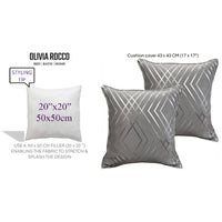 Geo Sparkle Cushion Covers 2 Pack Decorative Scatter Pillow Cases Geo Silver for Sofa Bed Chair Lounge by OLIVIA ROCCO 43x43cm / GEO SILVER Cushions