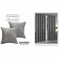 Geo Sparkle Cushion Covers 2 Pack Decorative Scatter Pillow Cases Geo Silver for Sofa Bed Chair Lounge by OLIVIA ROCCO 43x43cm / GEO SILVER Cushions