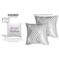 Geo Sparkle Cushion Covers 2 Pack Decorative Scatter Pillow Cases Geo White for Sofa Bed Chair Lounge by OLIVIA ROCCO 43x43cm / GEO WHITE Cushions