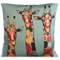 Waterproof Breathable Giraffe Hollowfibre Filled Cushions 43x43cm for Outdoor Garden Bench Sofa or Indoor Use by OLIVIA ROCCO 43x43cm / GIRAFFE Cushions
