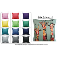 Waterproof Breathable Giraffe Hollowfibre Filled Cushions 43x43cm for Outdoor Garden Bench Sofa or Indoor Use by OLIVIA ROCCO 43x43cm / GIRAFFE Cushions