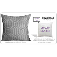 Paris Cushion Covers 2 Pack Modern Grey Decorative Square Scatter Cushions with Invisible Zipper for Sofa & Bed by OLIVIA ROCCO 43x43cm / GREY Cushions