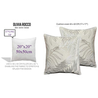 Leaf Sparkle 2 Pack Cushion Covers Leaf Natural Modern Decorative Throw Pillow Cases for Sofa or Bed by OLIVIA ROCCO 43x43cm / LEAF NATURAL Cushions