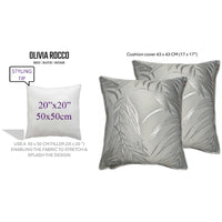 Leaf Sparkle 2 Pack Cushion Covers Leaf Silver Modern Decorative Throw Pillow Cases for Sofa or Bed by OLIVIA ROCCO 43x43cm / LEAF SILVER Cushions