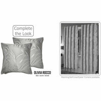 Leaf Sparkle 2 Pack Cushion Covers Leaf Silver Modern Decorative Throw Pillow Cases for Sofa or Bed by OLIVIA ROCCO 43x43cm / LEAF SILVER Cushions