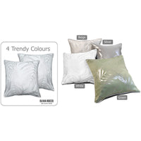 Leaf Sparkle 2 Pack Cushion Covers Leaf White Modern Decorative Throw Pillow Cases for Sofa or Bed by OLIVIA ROCCO 43x43cm / LEAF WHITE Cushions