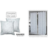 Leaf Sparkle 2 Pack Cushion Covers Leaf White Modern Decorative Throw Pillow Cases for Sofa or Bed by OLIVIA ROCCO 43x43cm / LEAF WHITE Cushions