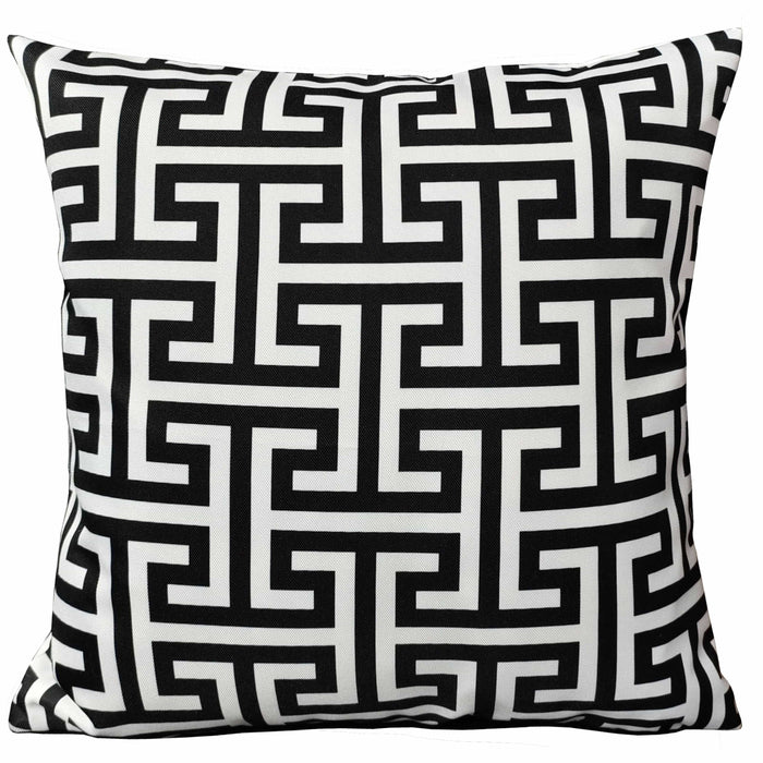 Waterproof Breathable Milano Black Hollowfibre Filled Cushions 43x43cm for Outdoor Garden Bench Sofa or Indoor Use by OLIVIA ROCCO 43x43cm / MILANO BLACK Cushions