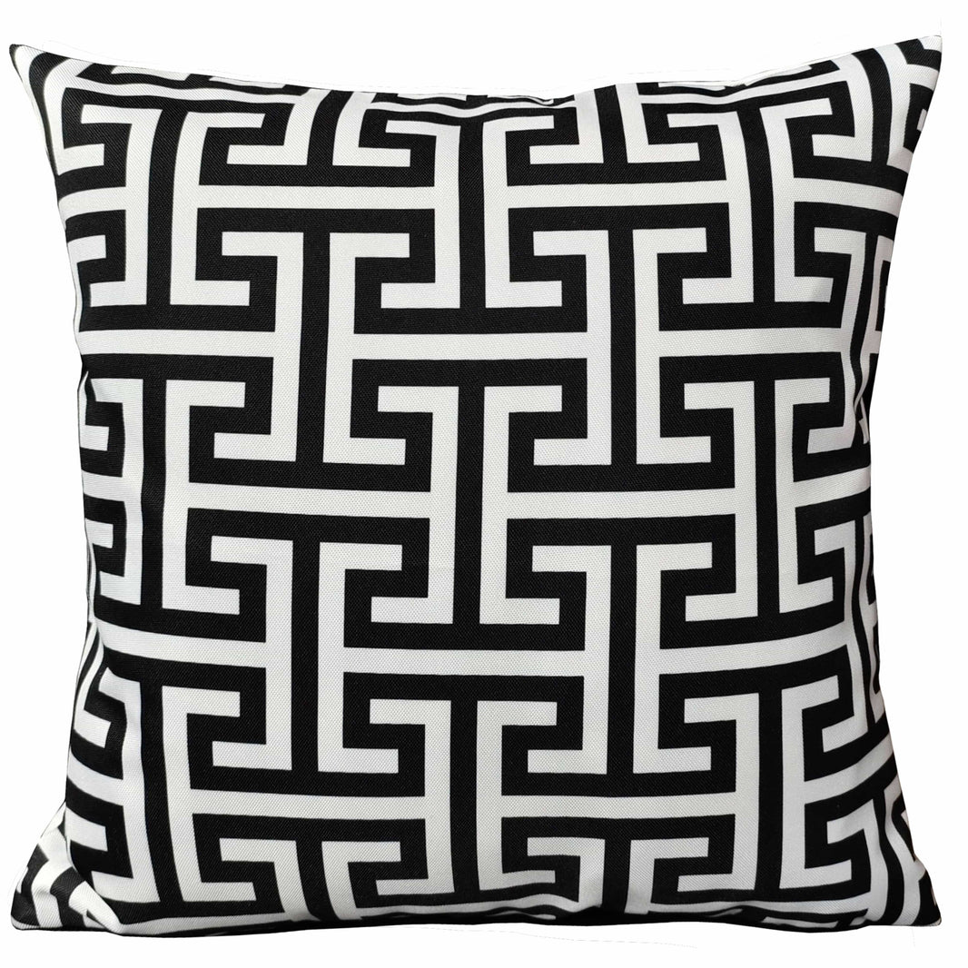 Waterproof Breathable Milano Black Hollowfibre Filled Cushions 43x43cm for Outdoor Garden Bench Sofa or Indoor Use by OLIVIA ROCCO 43x43cm / MILANO BLACK Cushions