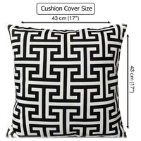 Waterproof Breathable Milano Black Hollowfibre Filled Cushions 43x43cm for Outdoor Garden Bench Sofa or Indoor Use by OLIVIA ROCCO 43x43cm / MILANO BLACK Cushions