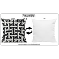 Waterproof Breathable Milano Black Hollowfibre Filled Cushions 43x43cm for Outdoor Garden Bench Sofa or Indoor Use by OLIVIA ROCCO 43x43cm / MILANO BLACK Cushions