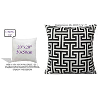 Waterproof Breathable Milano Black Hollowfibre Filled Cushions 43x43cm for Outdoor Garden Bench Sofa or Indoor Use by OLIVIA ROCCO 43x43cm / MILANO BLACK Cushions