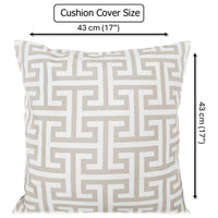 Waterproof Breathable Milano Natural Hollowfibre Filled Cushions 43x43cm for Outdoor Garden Bench Sofa or Indoor Use by OLIVIA ROCCO 43x43cm / MILANO NATURAL Cushions