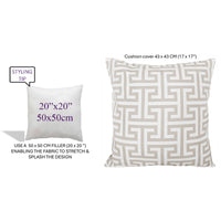 Waterproof Breathable Milano Natural Hollowfibre Filled Cushions 43x43cm for Outdoor Garden Bench Sofa or Indoor Use by OLIVIA ROCCO 43x43cm / MILANO NATURAL Cushions