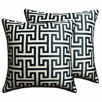Milano Black 2 Pack Scatter Cushion Covers Soft Touch Decorative Throw Pillows with Hidden Zipper for Sofa or Bed by OLIVIA ROCCO 43x43cm / MILANO Cushions