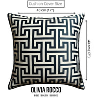 Milano Black 2 Pack Scatter Cushion Covers Soft Touch Decorative Throw Pillows with Hidden Zipper for Sofa or Bed by OLIVIA ROCCO 43x43cm / MILANO Cushions