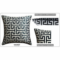 Milano Black 2 Pack Scatter Cushion Covers Soft Touch Decorative Throw Pillows with Hidden Zipper for Sofa or Bed by OLIVIA ROCCO 43x43cm / MILANO Cushions