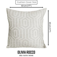 Paris Cushion Covers 2 Pack Modern Natural Decorative Square Scatter Cushions with Invisible Zipper for Sofa & Bed by OLIVIA ROCCO 43x43cm / NATURAL Cushions