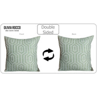 Paris Cushion Covers 2 Pack Modern Sage Green Decorative Square Scatter Cushions with Invisible Zipper for Sofa & Bed by OLIVIA ROCCO 43x43cm / SAGE GREEN Cushions